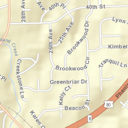 Lakewood Heights Alabama Street Map