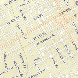 174-198 Texas 70 Business Sweetwater TX Street Map