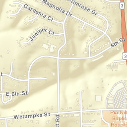 Prattville Alabama Street Map