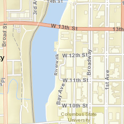 982-998 Broadway Avenue Columbus GA Street Map
