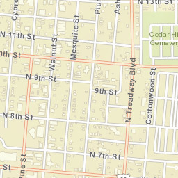 900-998 North 12th Street Abilene TX Street Map