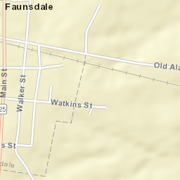 Faunsdale Alabama Street Map