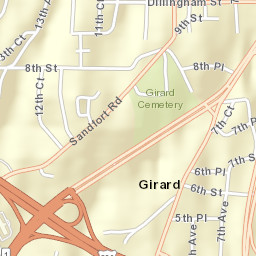 Girard Alabama Street Map