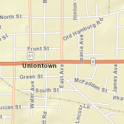Uniontown Alabama Street Map