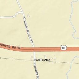 Bellevue Alabama Street Map