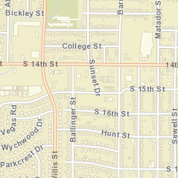 2900-3032 South 14th Street Abilene TX Street Map