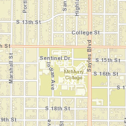 McMurry University 1649 War Hawk Way Abilene TX Street Map