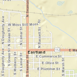 100-108 North Lamar Street Eastland TX Street Map