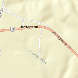 Jefferson Alabama Street Map