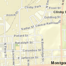 Clisby Park Alabama Street Map