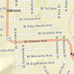 Gibson Arizona Street Map