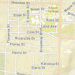 1100-1298 South Henderson Boulevard, Kilgore Street Map