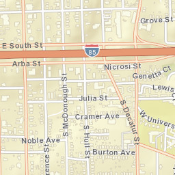 Montgomery, Alabama Street Map