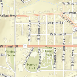 464 Rose Park Drive, Tyler, TX 75702 Street Map