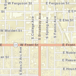 100-198 East Ferguson Street Tyler TX Street Map
