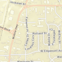 Mobile Heights Alabama Street Map