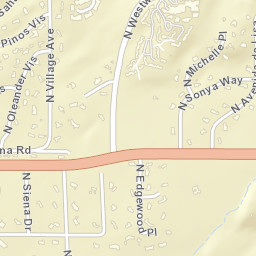 7303-7501 North Westward Look Drive Street Map