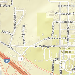 101-133 West College Street, Clinton, MS Street Map