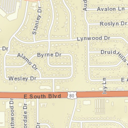 Druid Hills Alabama Street Map