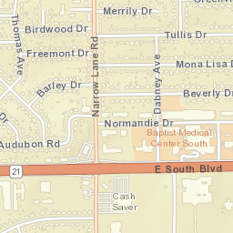 Powelldale Alabama Street Map