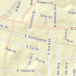 100 East 1st Street, Newton, MS 39345, USA Street Map