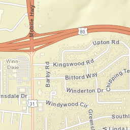 Windwood Alabama Street Map