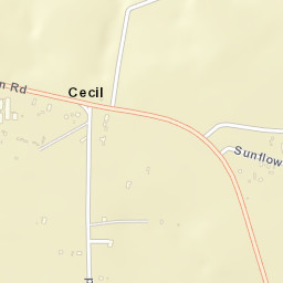 Cecil Alabama Street Map