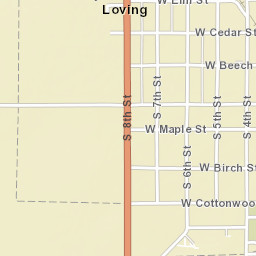 101-199 North 4th Street, Loving, NM Street Map