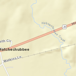 Hatchechubbee Alabama Street Map