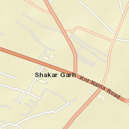 Shakargarh Street Map