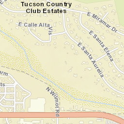Tucson Country Club Estates Arizona Street Map