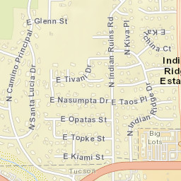 Indian Ridge Estates Arizona Street Map