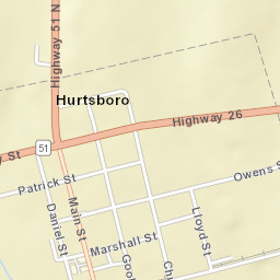 Hurtsboro Alabama Street Map