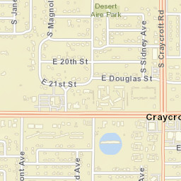 Craycroft Arizona Street Map