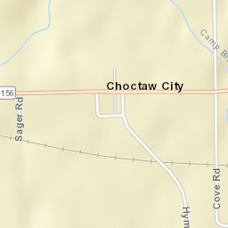 Choctaw City Alabama Street Map