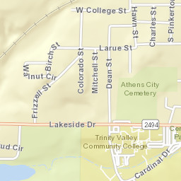 Lakeside Drive Athens TX 75751 America Street Map