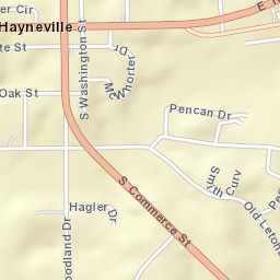 Hayneville Alabama Street Map