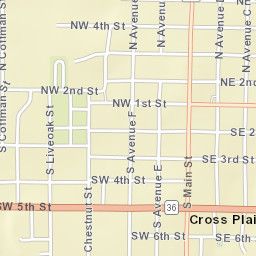 101 Northeast 2nd Street, Cross Plains, TX Street Map