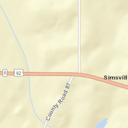 Simsville Alabama Street Map