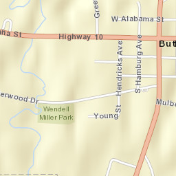 Butler Alabama Street Map
