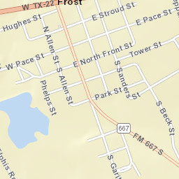 298 Farm to Market Road 667, Frost, TX Street Map
