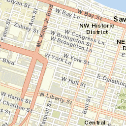 Savannah, Georgia Street Map