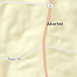 Aberfoil Alabama Street Map