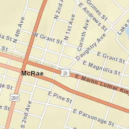 208 West Oak Street, McRae, GA 31055 Street Map