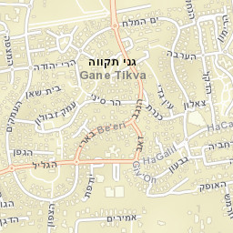 Ganei Tikva Street Map