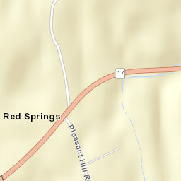 Red Springs Alabama Street Map