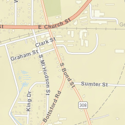 100-234 North Bond Street, Plains, GA Street Map
