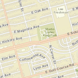 1300-1398 East Magnolia Avenue, Midland Street Map