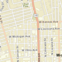 Midland, Texas Street Map