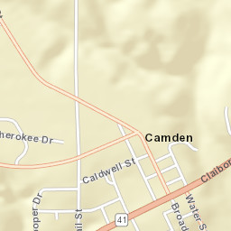 Camden Alabama Street Map